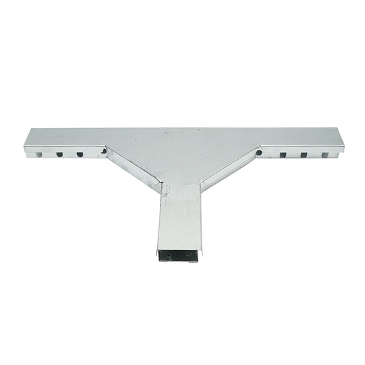 Derivazione a T orizzontale in acciaio zincato per grondaia 25x50mm