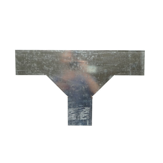 Derivazione a T orizzontale in acciaio zincato per grondaia 50x100mm