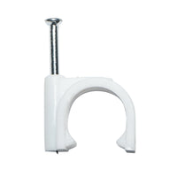 Fermaglio per chiodi da 16 mm per fissaggio cavi, 100 pezzi