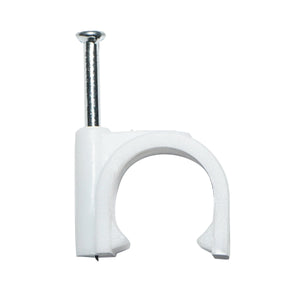 Fermaglio per chiodi da 16 mm per fissaggio cavi, 100 pezzi