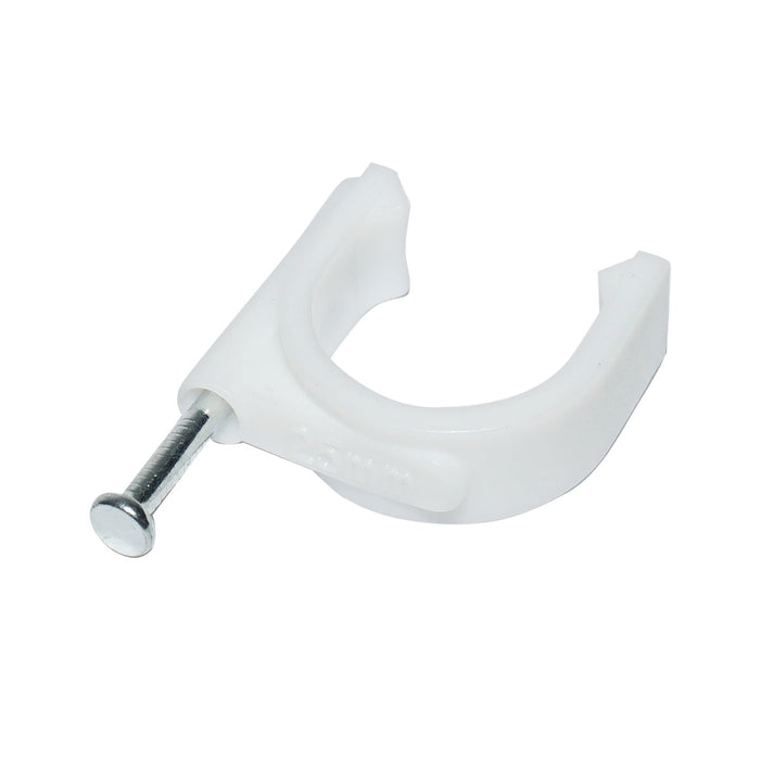 Fermaglio per chiodi da 26 mm per fissaggio cavi, 100 pezzi