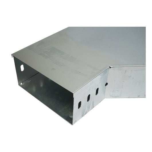 Gomito orizzontale a 90 gradi in acciaio zincato per grondaia 100x200mm