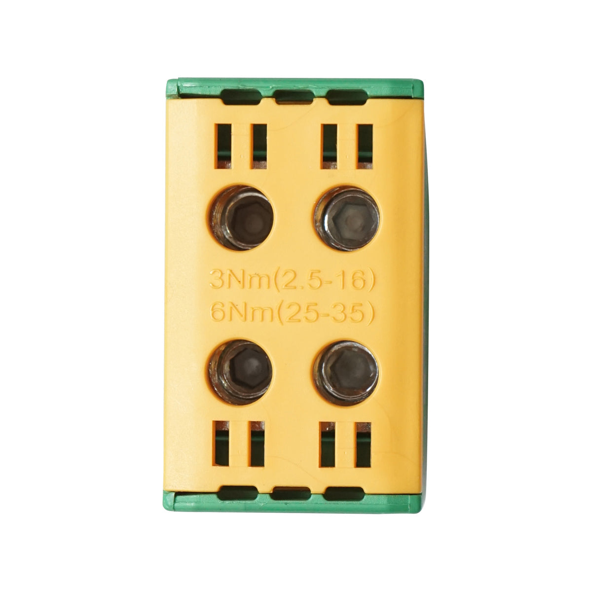 Morsetto di derivazione AL-CU, 1P, isolato giallo-verde 25mm2, 380VAC