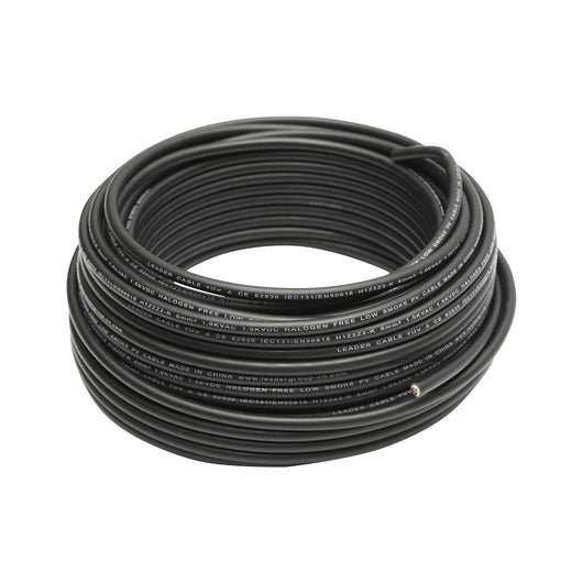 Rotolo di cavo per pannello solare 6mmx50m nero 1,5KV, H1Z2Z2-K Leader
