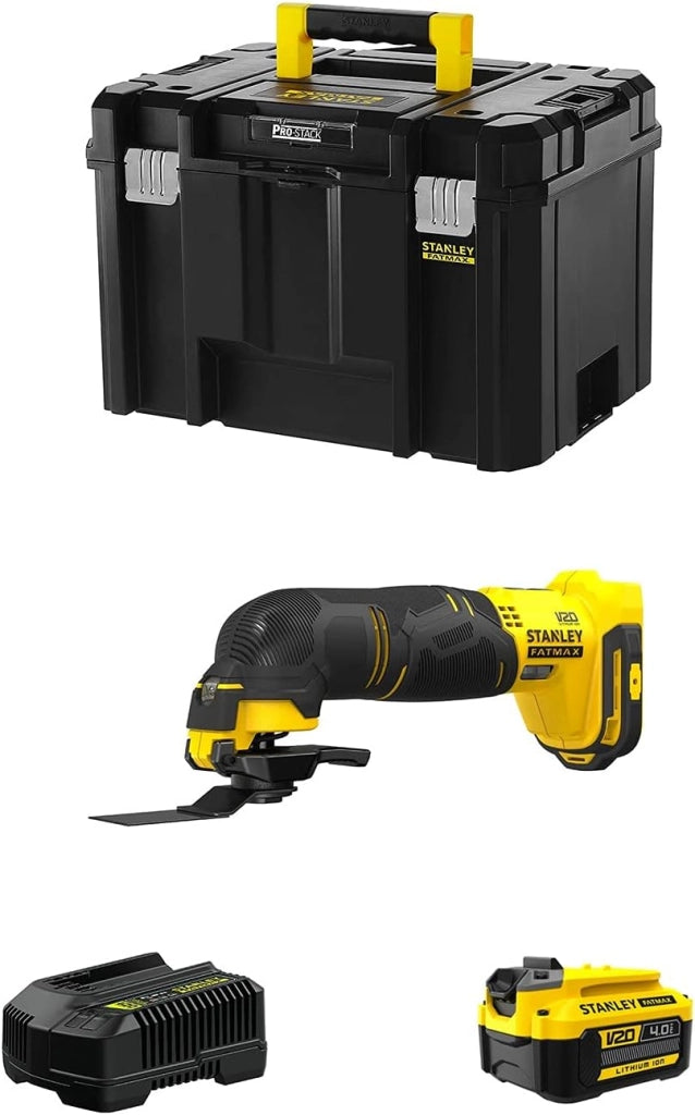 Utensile Multifunzione STANLEY FatMax SFMCE500M1T (1 Batteria 4,0 Ah + Caricabatteria + TSTAK VI)