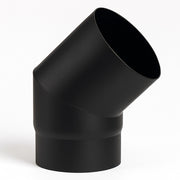 Curva a 45° elemento angolare modifica sezione canale fumo stufa pellet *** misura Ø 180 mm, confezione 1