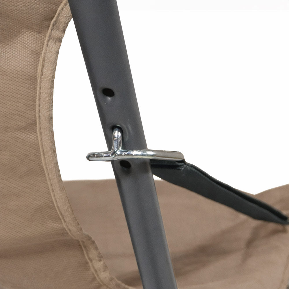 Poltrona lettino da veranda sdraio giardino Floris con cuscino Tortora