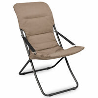 Poltrone lettino da veranda sdraio giardino Floris con cuscino tortora x2