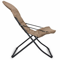 Poltrone lettino da veranda sdraio giardino Floris con cuscino tortora x2