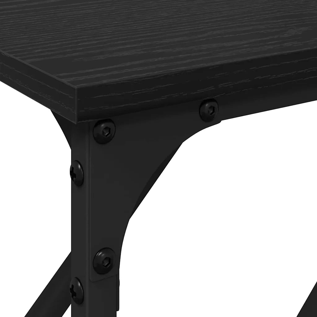 Tavolo consolle Rovere nero 180 x 23 x 75 cm 871328
