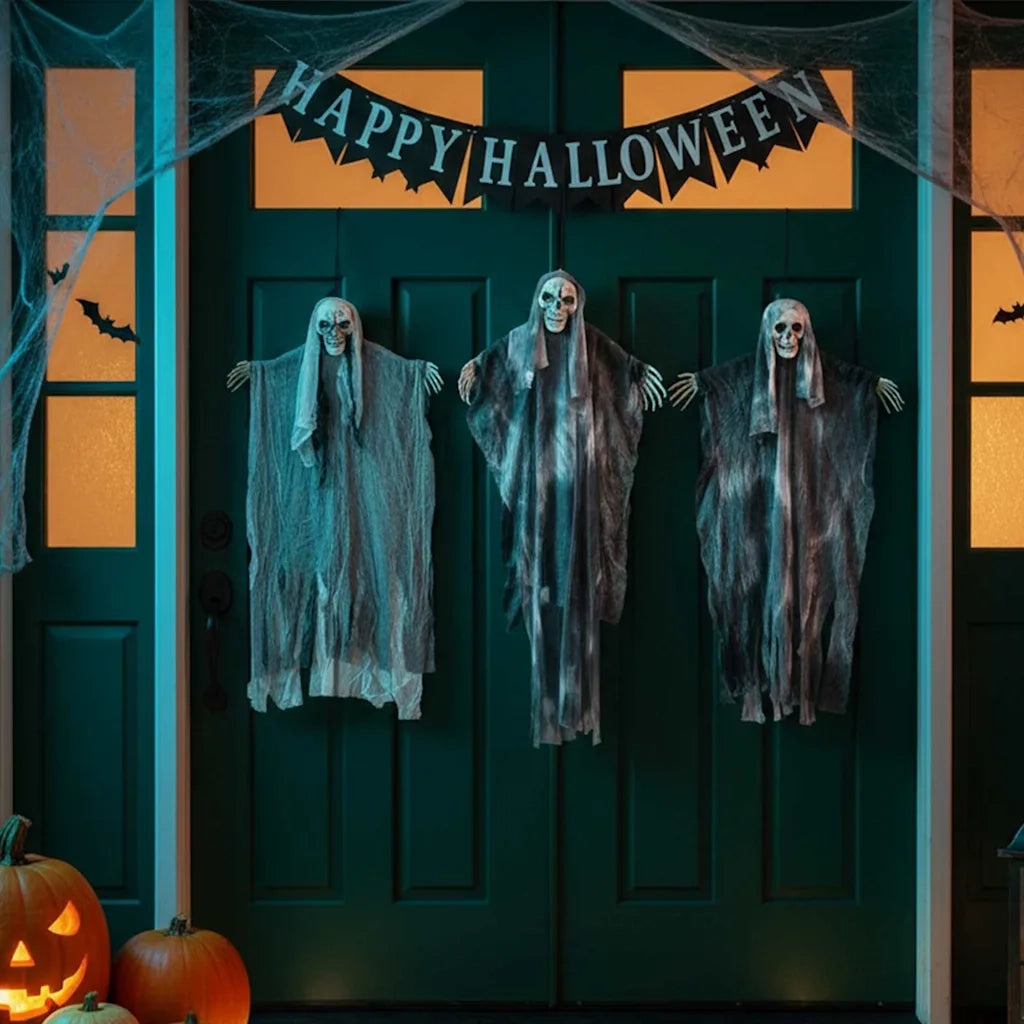 Fantasma appeso di Halloween 3 pcs Nero 66 x 110 cm Poliestere 42020045