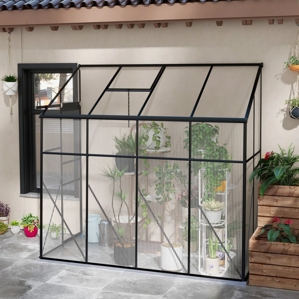Serra da giardino in policarbonato ¨C zephmum ¨C nero 127x253x240 cm