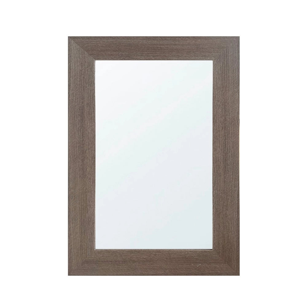 Specchiera Loto Rettangolare con Cornice Larice grigio 102x65 cm. – Eleganza Naturale per Ogni Ambiente