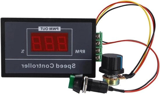 Regolatore di velocità per motori DC a PWM - 6V 12V 24V 48V - Senza ingranaggi regolabili - Display digitale