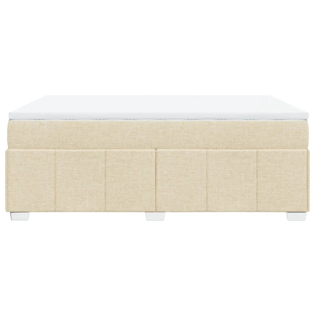 Giroletto a Molle con Materasso Crema 140x200 cm in Tessuto 3285482