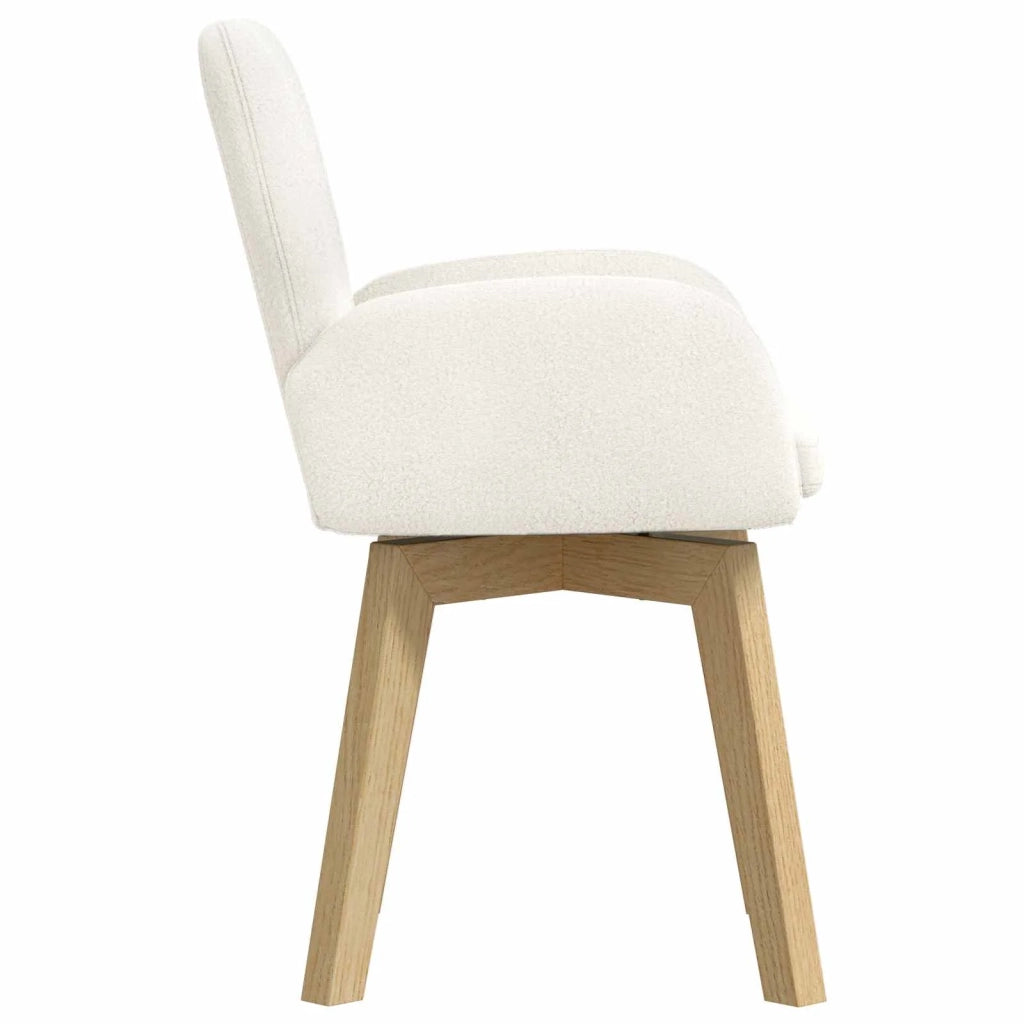 Sedie da pranzo girevoli 6 pz Bouclé Crema 54 x 58 x 87 cm 3428290