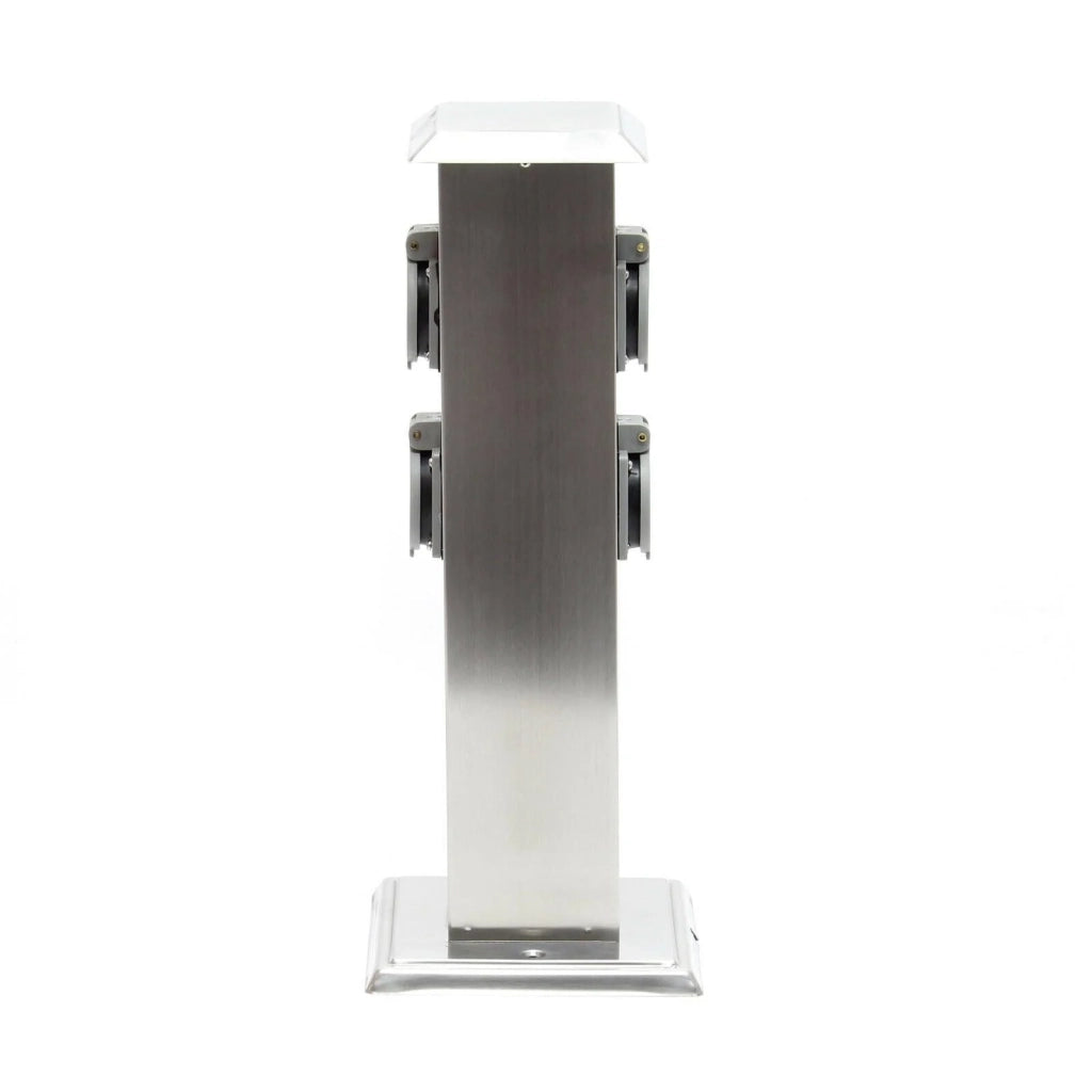 Colonna di alimentazione con 4 prese elettriche esterne acciaio raffinato IP44 16_0002282