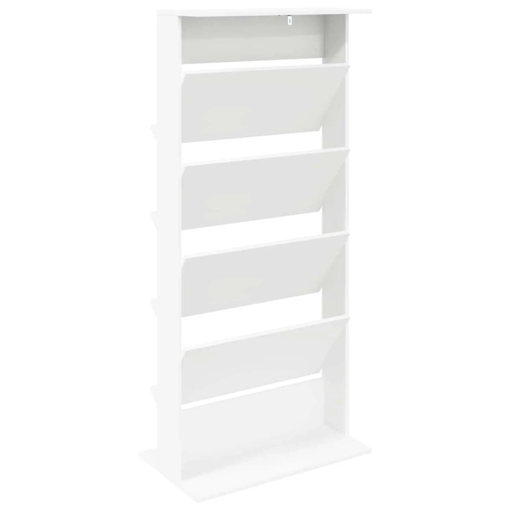 Scaffale per riviste Bianco 70 x 41 x 156 cm Legno multistrato