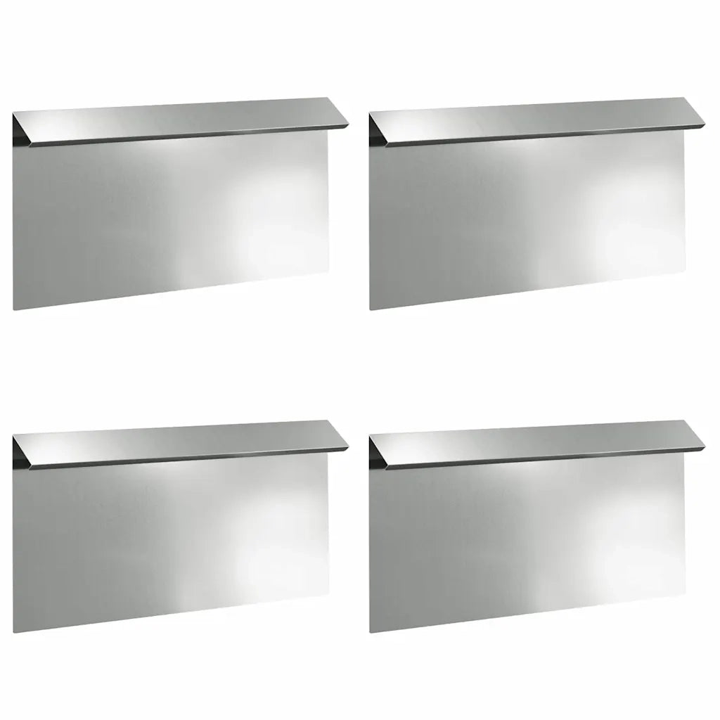 Recinto per lumache 4 pcs Argento 50 x 3,5 x 25 cm 874853