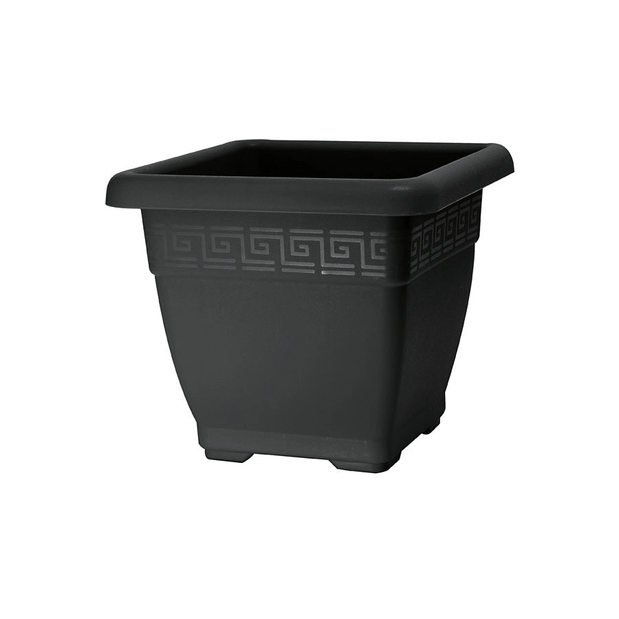 Vaso per Piante Quadrato Interno Esterno Quadrato Plasticotto Quadro Idel Formato: 45 cm, Colore: Antracite
