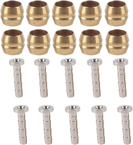 Set di sostituzione di freno a disco per Shimano M615 M675 T750 M785 M985 M7000 M8000 M9000 - 10 pezzi - Inserzione oliva e connettore - Inserzione cavo di freno