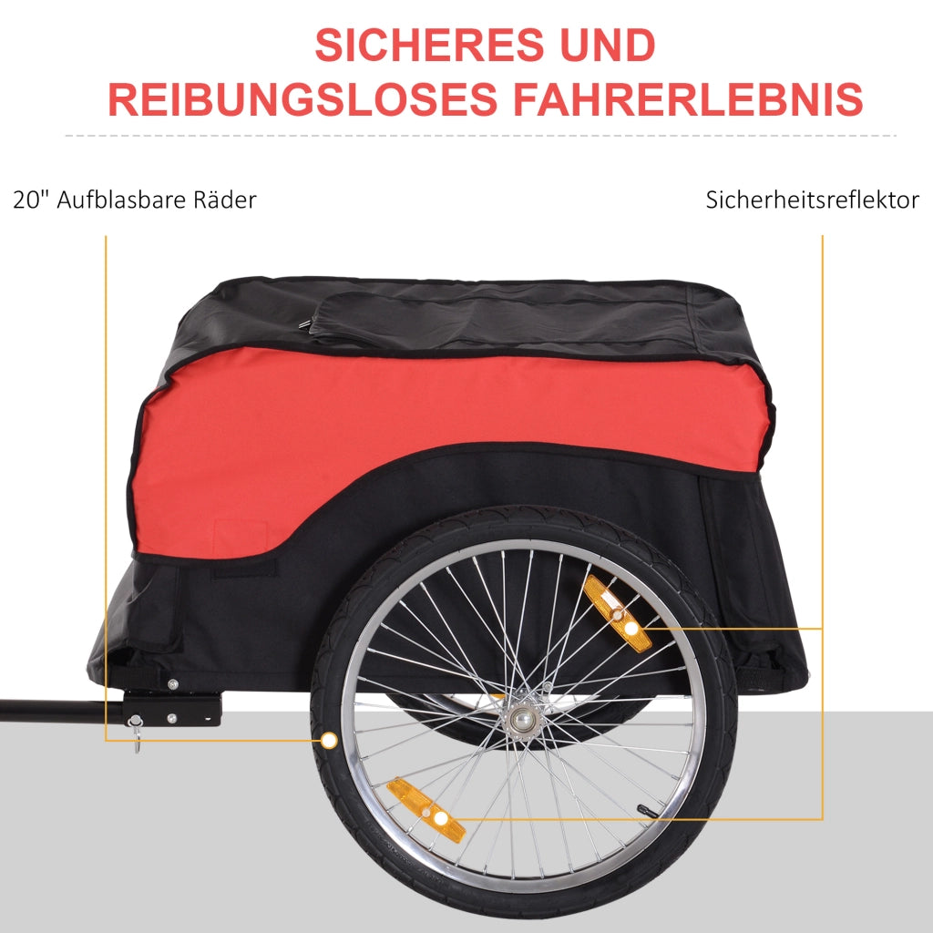 Rimorchio per Bicicletta da Carico ¨C Xylo ¨C Rosso-Nero