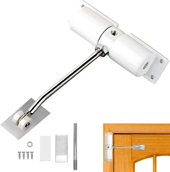 Regolatore di porte automatico - Regolabile - Alluminio - Autochiudente - Per casa - Ufficio - Camera da letto