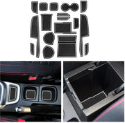Accessori per Suzuki Vitara LY Hybrid 2016-2023 2024, mattonelle in gomma per console centrale, mattonelle antiscivolo, supporto per bicchiere in gomma, supporto per braccio in gomma Vitara LY 2024 (trasmissione automatica bianca)