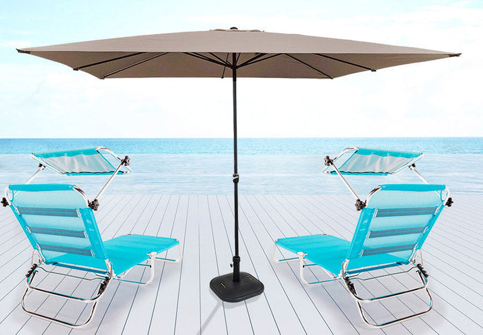 Ombrellone da Giardino 4x3 m Palo Ø48 mm in Acciaio e Poliestere Talpa