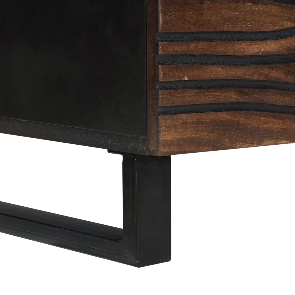 Tavolino da caffÃ¨ 100x54x40 cm in legno massello e legno ingegnerizzato