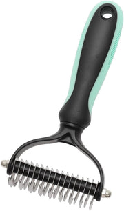 Spazzola Dematting per Cani e Gatti Professionale - Colore Verde - Dimensioni 17,1x8,9 cm