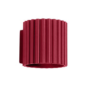 Applique moderna bordeaux tubo rigato 10cm su/giù G9 Pure Lume