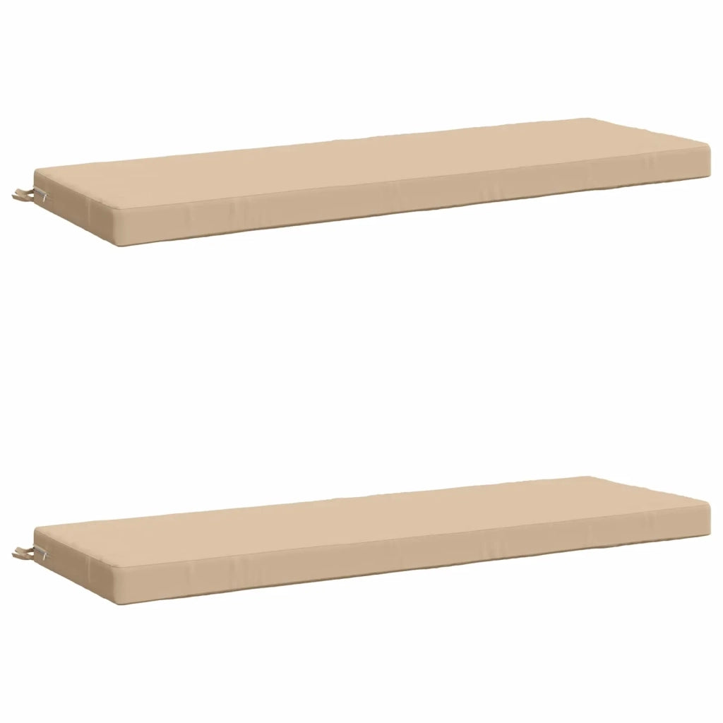 Cuscini per Panchina a 2 Pezzi SOEST 2 pz 100% Poliestere Crema 950263