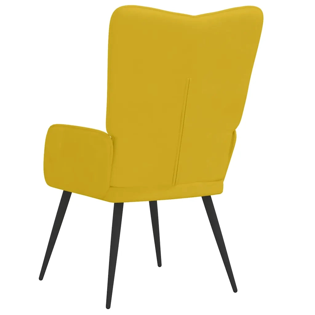 Sedia Relax Giallo Senape in Velluto 327684