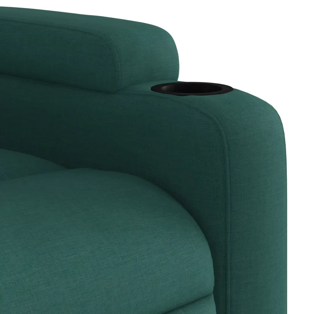 Divano Sedia-Poltrona Reclinabile in Tessuto Verde Scuro 312908