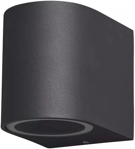 Applique da esterno a parete IP65 per giardino e balcone con attacco GU10 orientabile up/down in acciaio nero