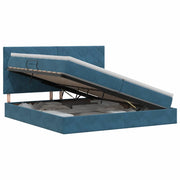 Letto con contenitore e materasso Blu Scuro 200 x 200 cm 3459775