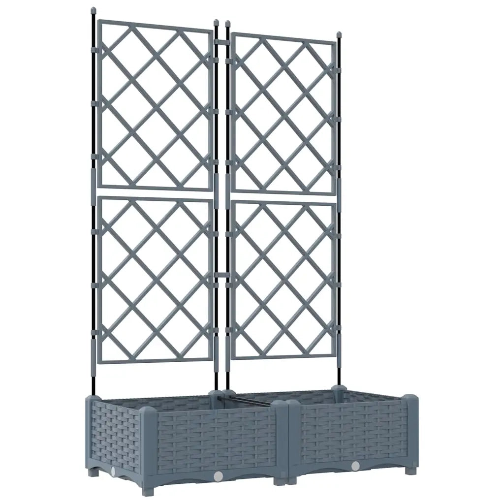 Vaso da giardino 2 pcs Grigio Chiaro 80 x 40 x 125,5 cm 42002883