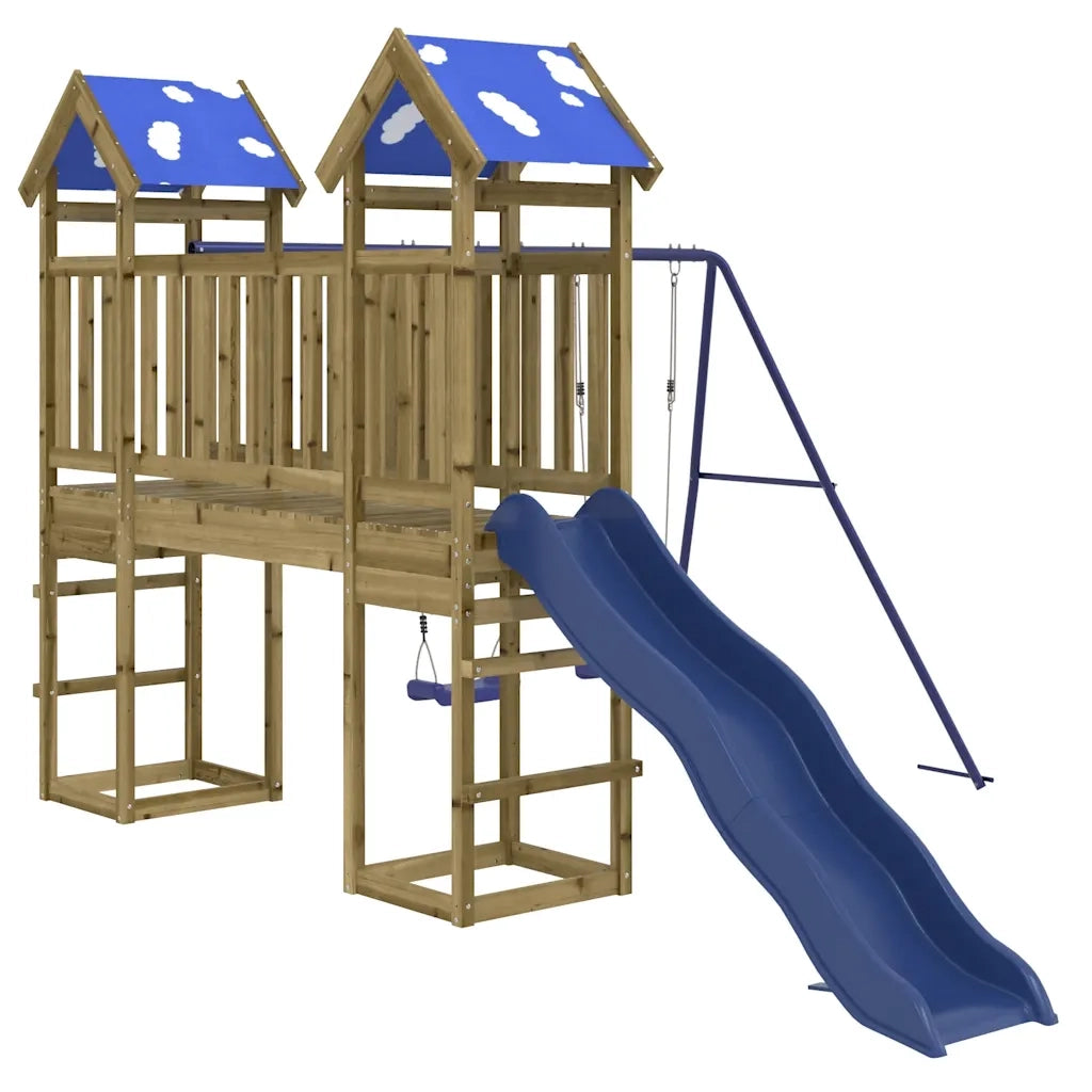 Set da Gioco da Esterno in Legno di Pino Impregnato
