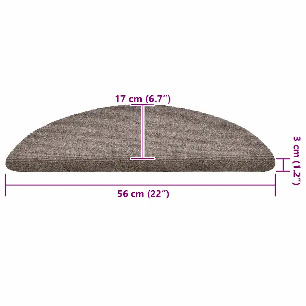 Tappetini Autoadesivi per Scale 30 pz Crema 56x17x3 cm