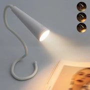 Lampada LED portatile con carica 1200mAh – 3 colori e regolazione di luminosità – Flessibile per letto, maglia, campeggio e riparazioni