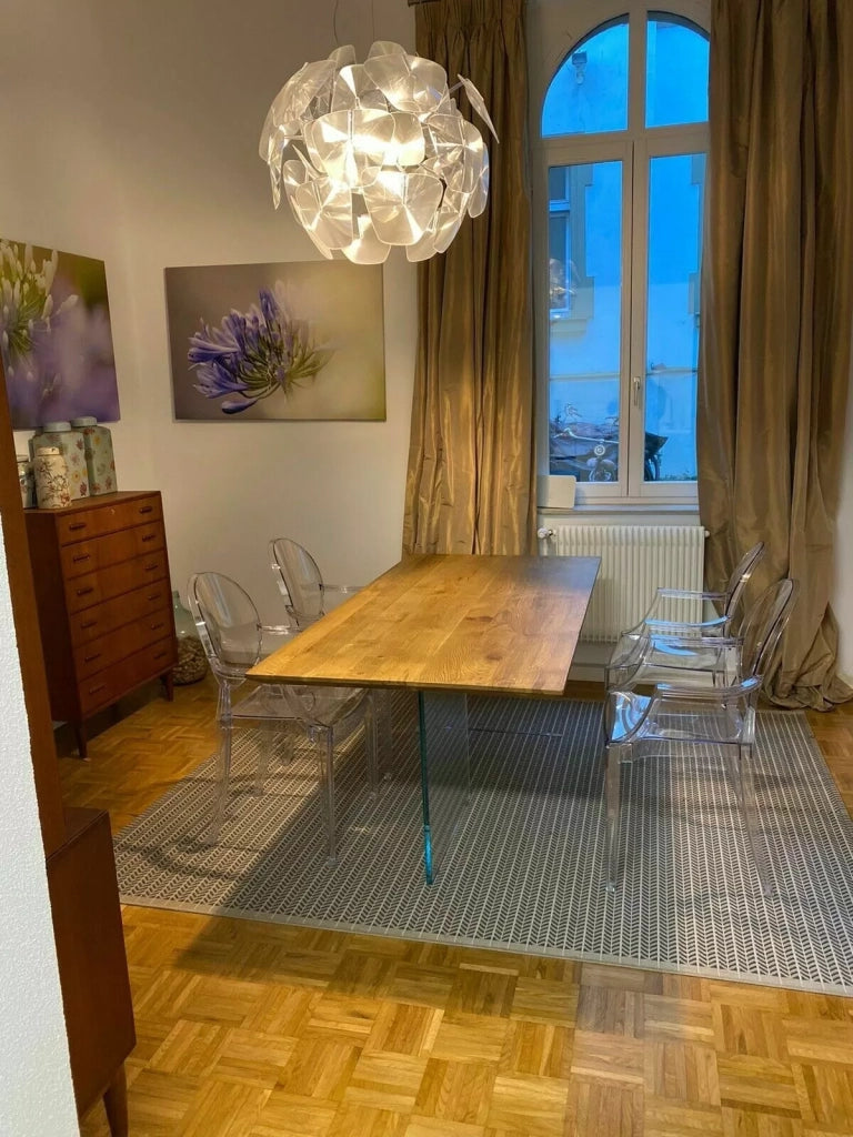 Tavolo fisso in rovere massello nodato spessore 4 cm. misura l.160 p.90 h.75 (1665) - Mobili 2G