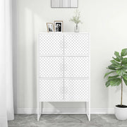 Credenza Alta Bianca 80x35x135 cm in Acciaio 335878