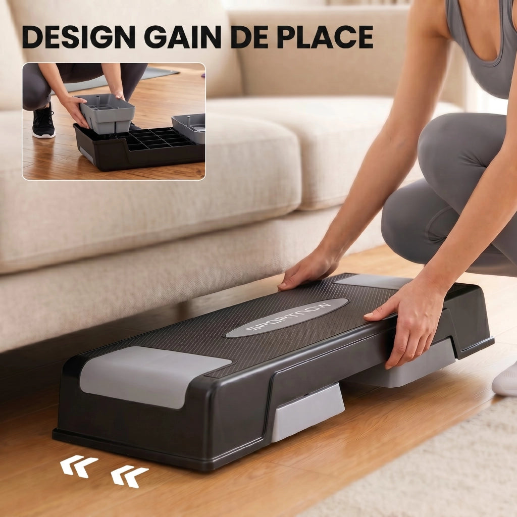 Stepper Fitness Aerobica 3 Livelli ¨C Minimal ¨C Grigio 12/17.5/22.5 cm