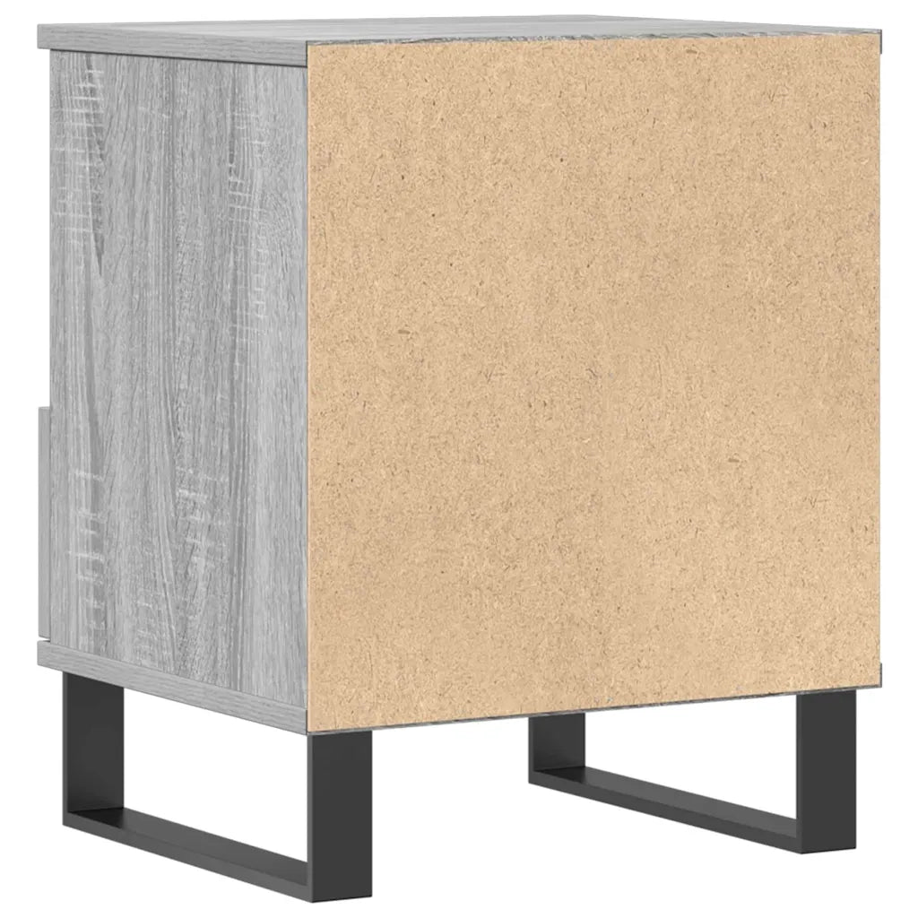 Comodini 2pz Grigio Sonoma 40x35x50 cm in Legno Multistrato 830649