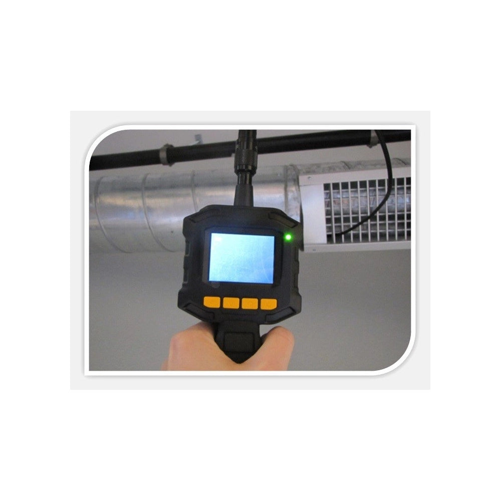 Trade Shop - Telecamera Con Monitor Endoscopica 4 Led Luce Cavo Sonda Flessibile Ispezione -
