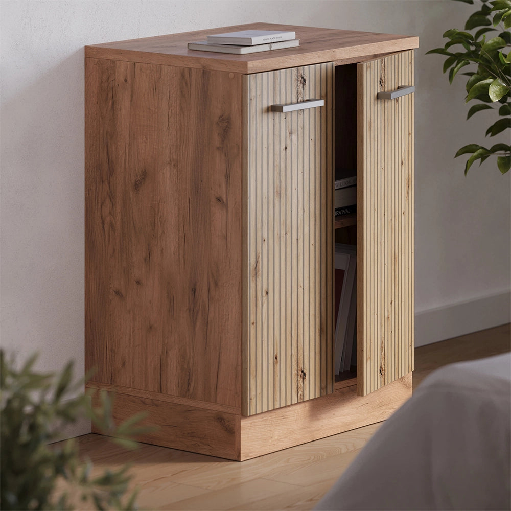Mobile per mansarda Rion Rovere artigianale/Rovere dorato 60 x 83.8 cm senza inclinazione con 2 ante Vicco