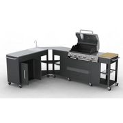 Barbecue a gas Montana, cucina portabile 4 bruciatori +1 40428