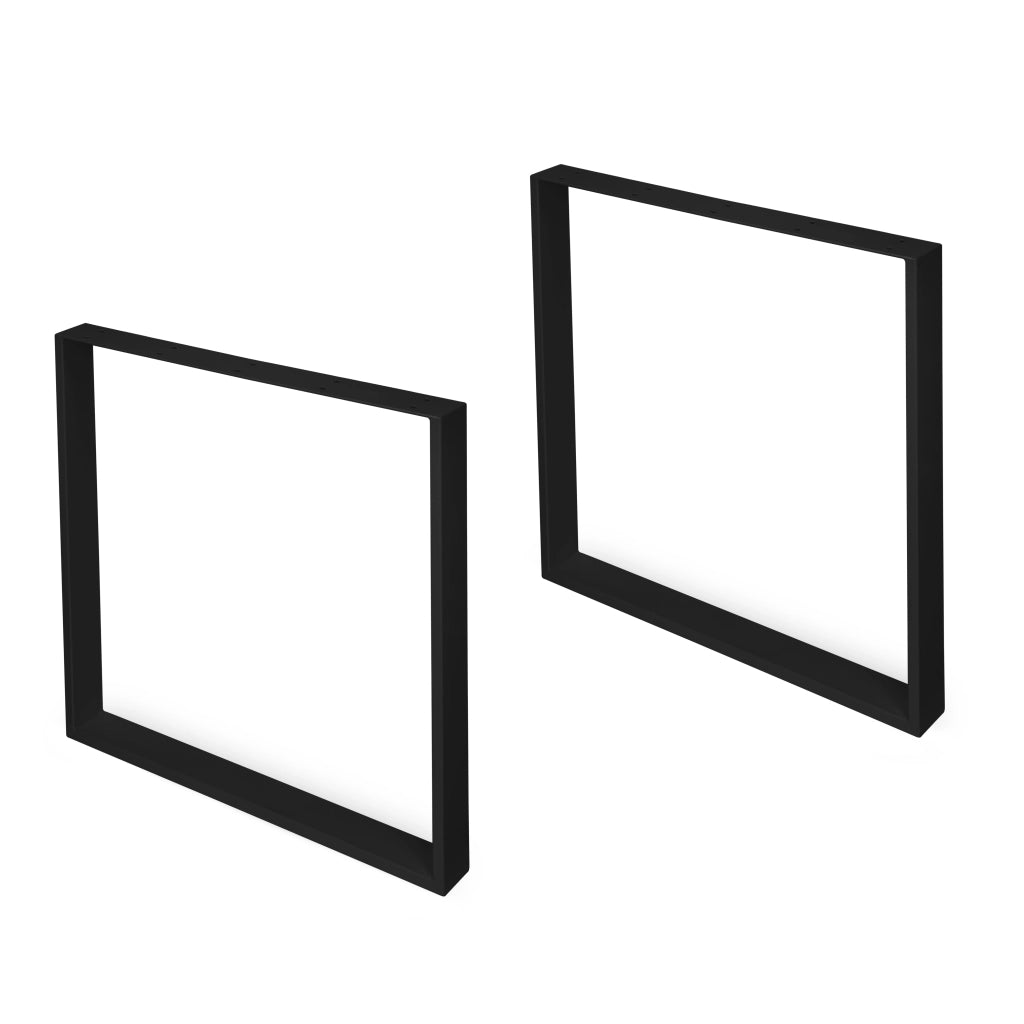 Set Gambe da Tavolo Square Rettangolari H720 Verniciato Nero Acciaio Emuca