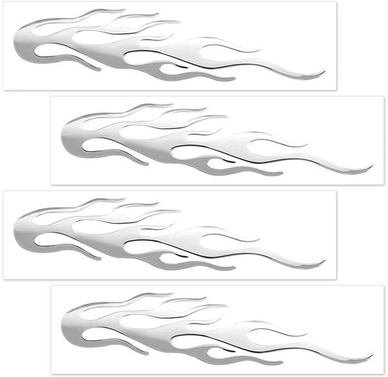 Sticker auto universali - 4 pezzi - impermeabili - PVC - decorativi - universali - 20 x 6 cm - adesivi per carrozzeria